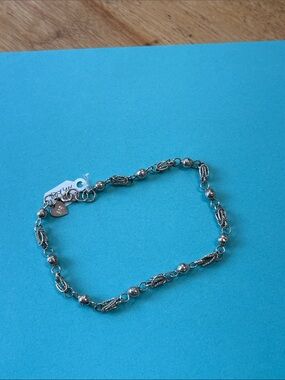 Sterling  Silver Anklet with filigree